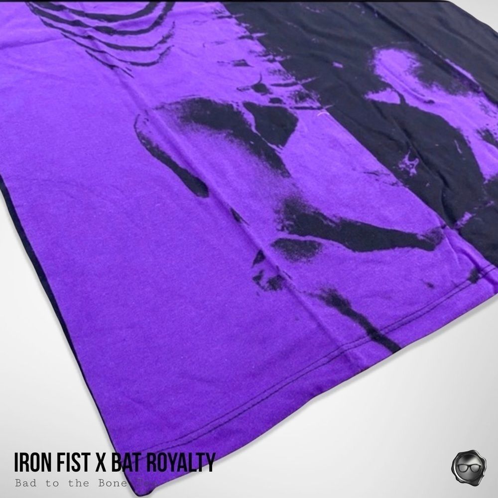 NEW DOLLS KILL IRON FIST X BAT ROYALTY BAD TO THE BONE TEE NWT - Picture 6 of 9
